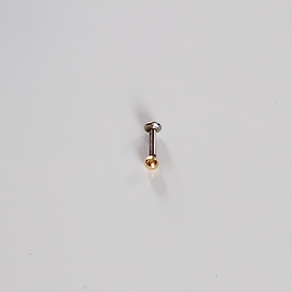 BVKA 14k 18g Yellow Gold Ball Nose Ring